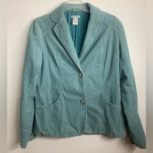 French girl stylr mint color corduroy blazer, Sz10 made in France UK14